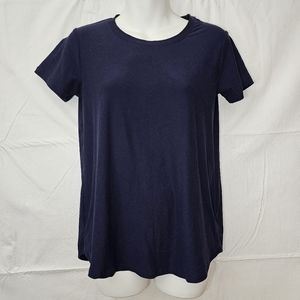 Soft Navy Blue Fitted Stretch Top by Sweet Tea's
